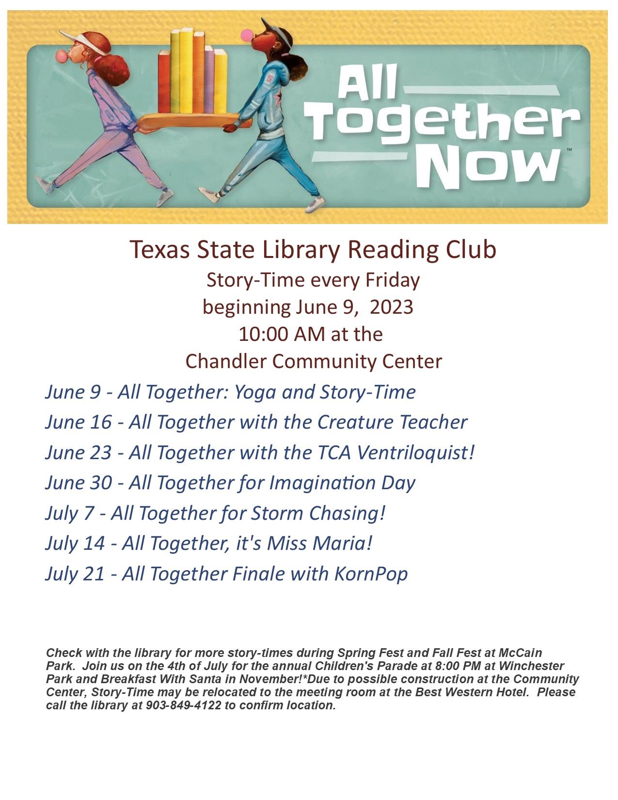 2023 Summer Reading Events