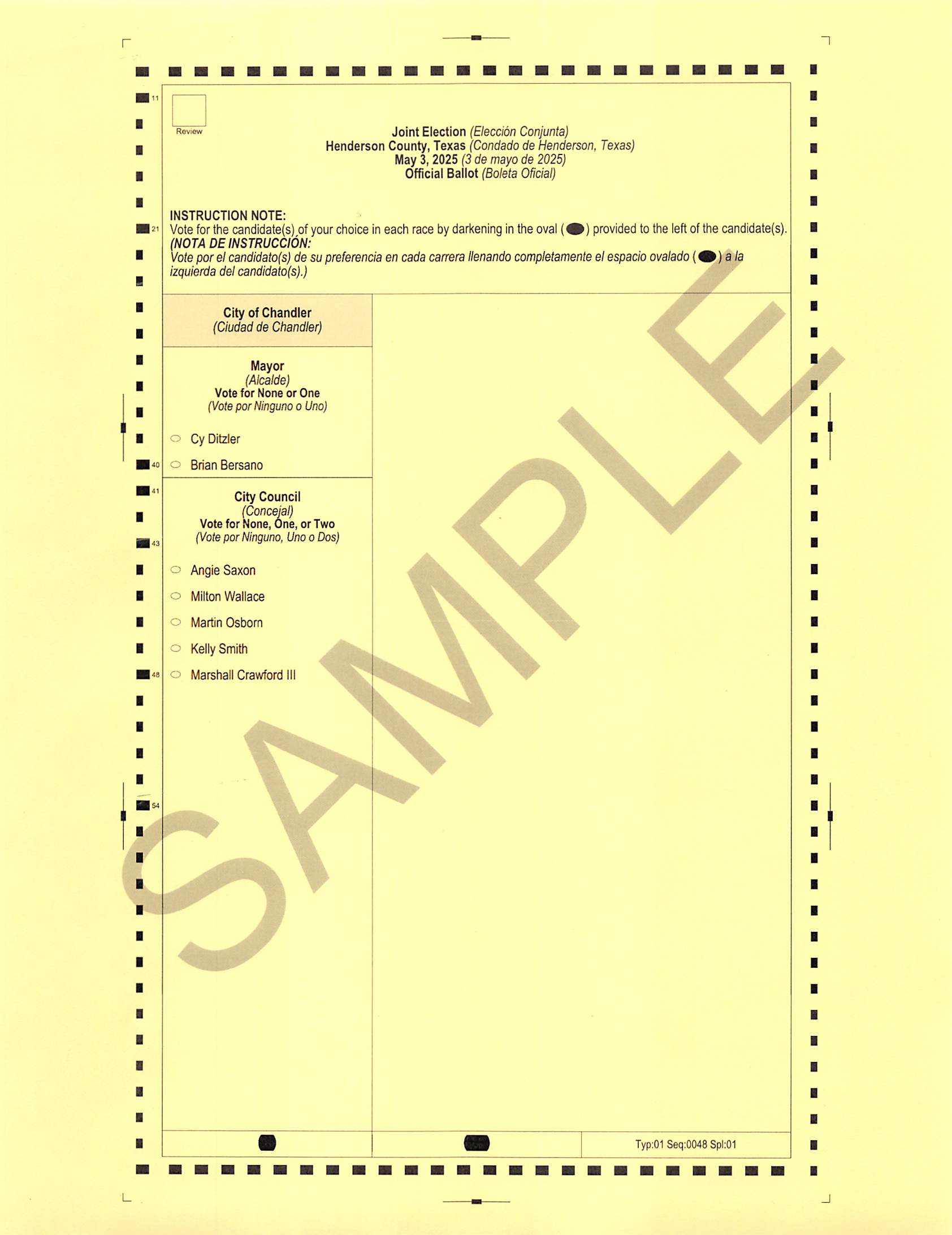 Sample Ballot